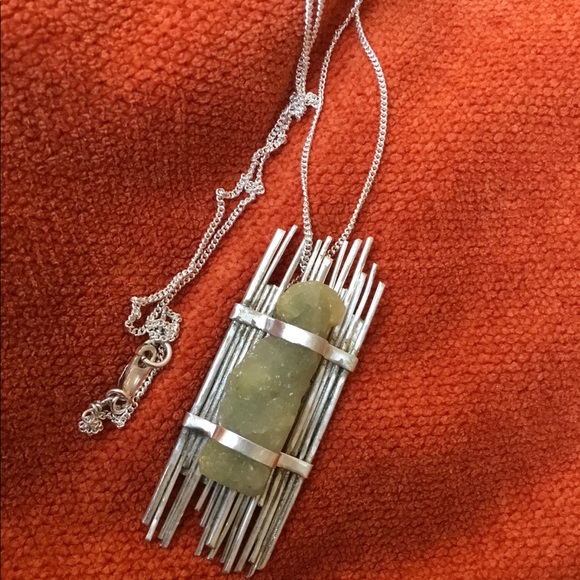Smithsonite Sterling Silver Pendant and Chain - Picture 7 of 8